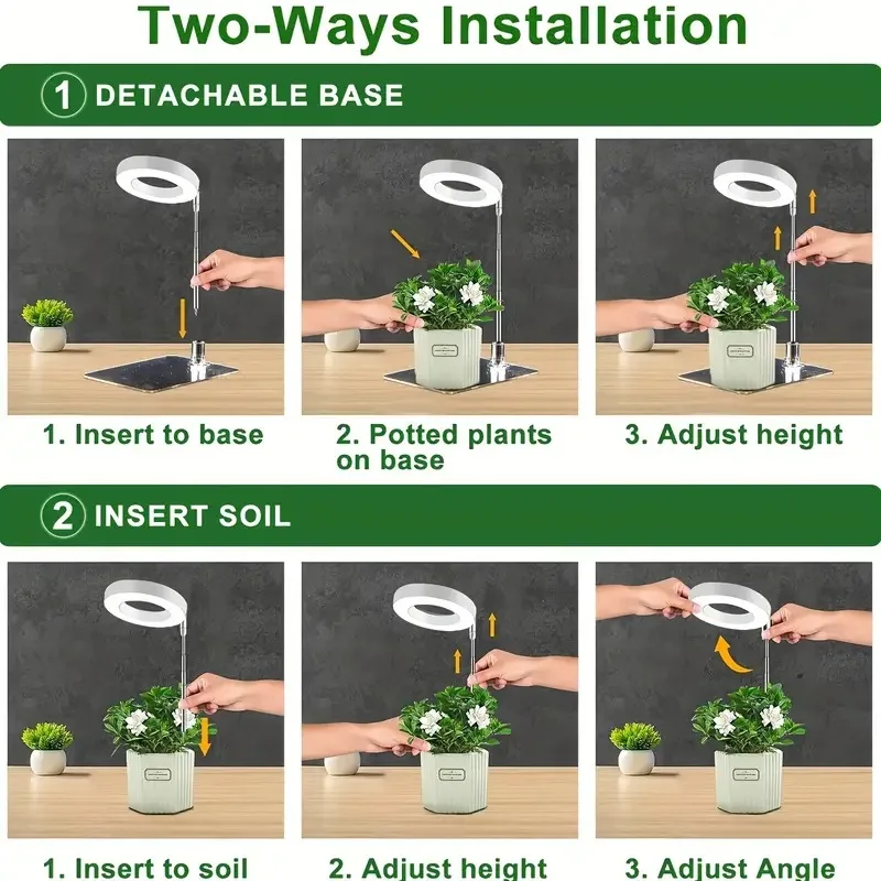 Full Spectrum Indoor Solar LED Growth Light, Four Gear Dimming, Fleshy Viridiplantae, Flower Floor Telescopic Fill Light