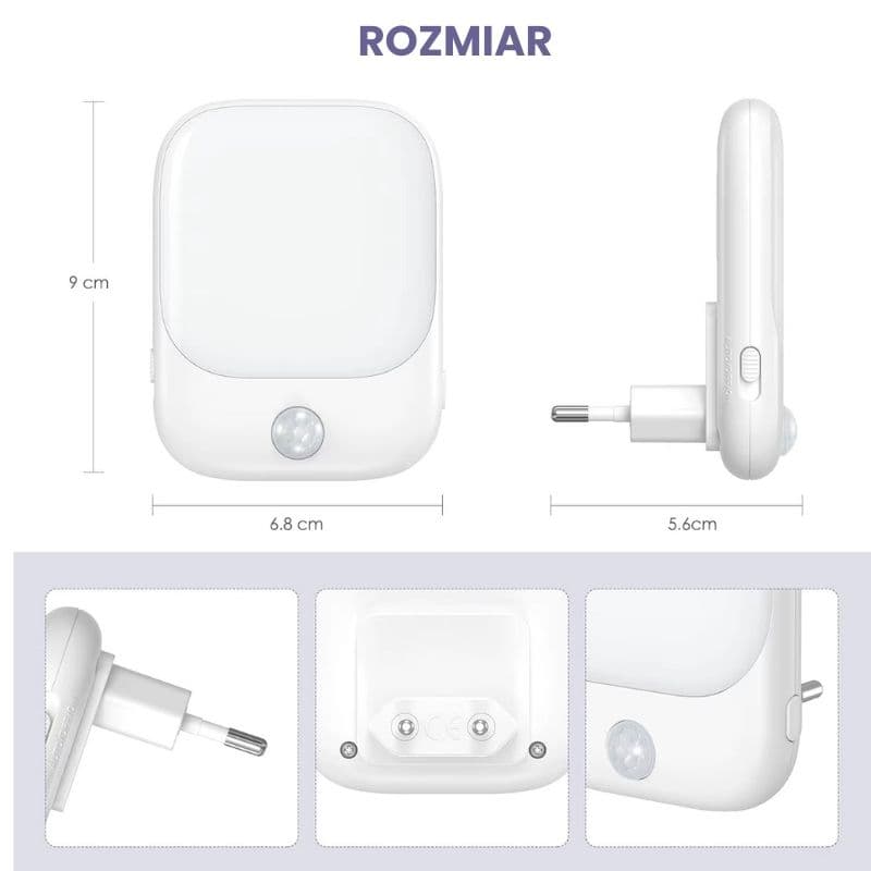 Silvo Sensor Light z regulacją jasności - do kontaktu (2 szt.)